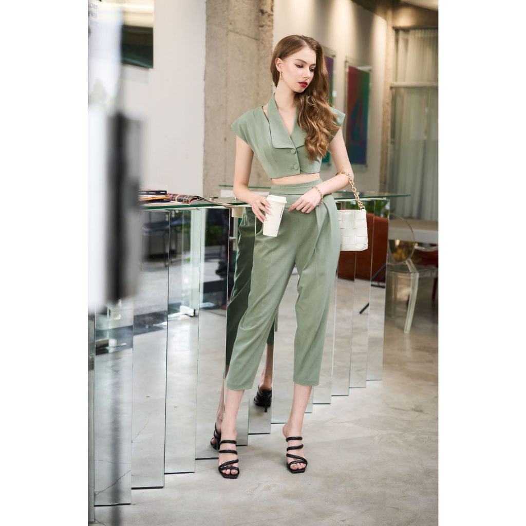 Vella Fashion quần baggy lưng cách điệu nữ VQ22124