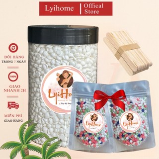 [TẶNG 200G] Hũ 500g sáp wax lông sữa dừa trắng cao cấp lyihome, sáp dẻo lấy sạch gốc lông