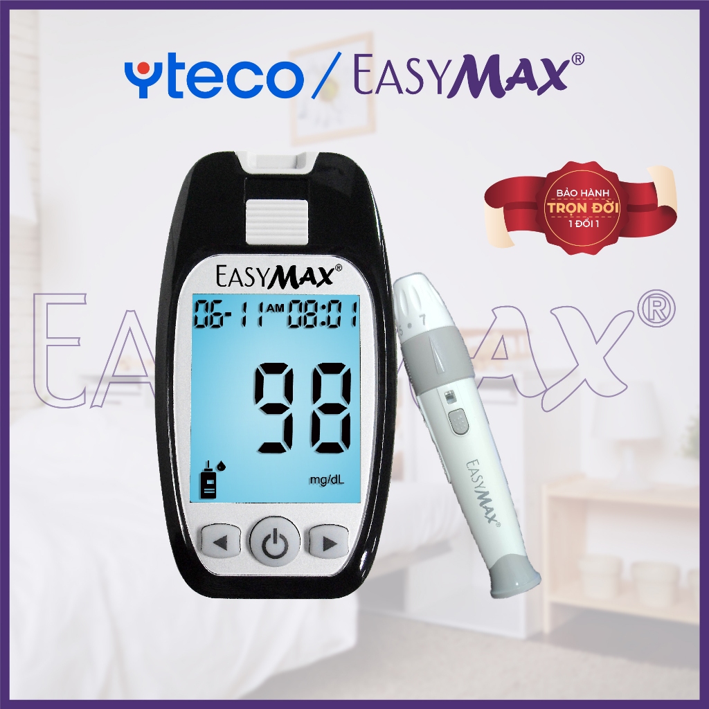 Máy đo đường huyết tự động không code EasyMax MU | Shopee Việt Nam