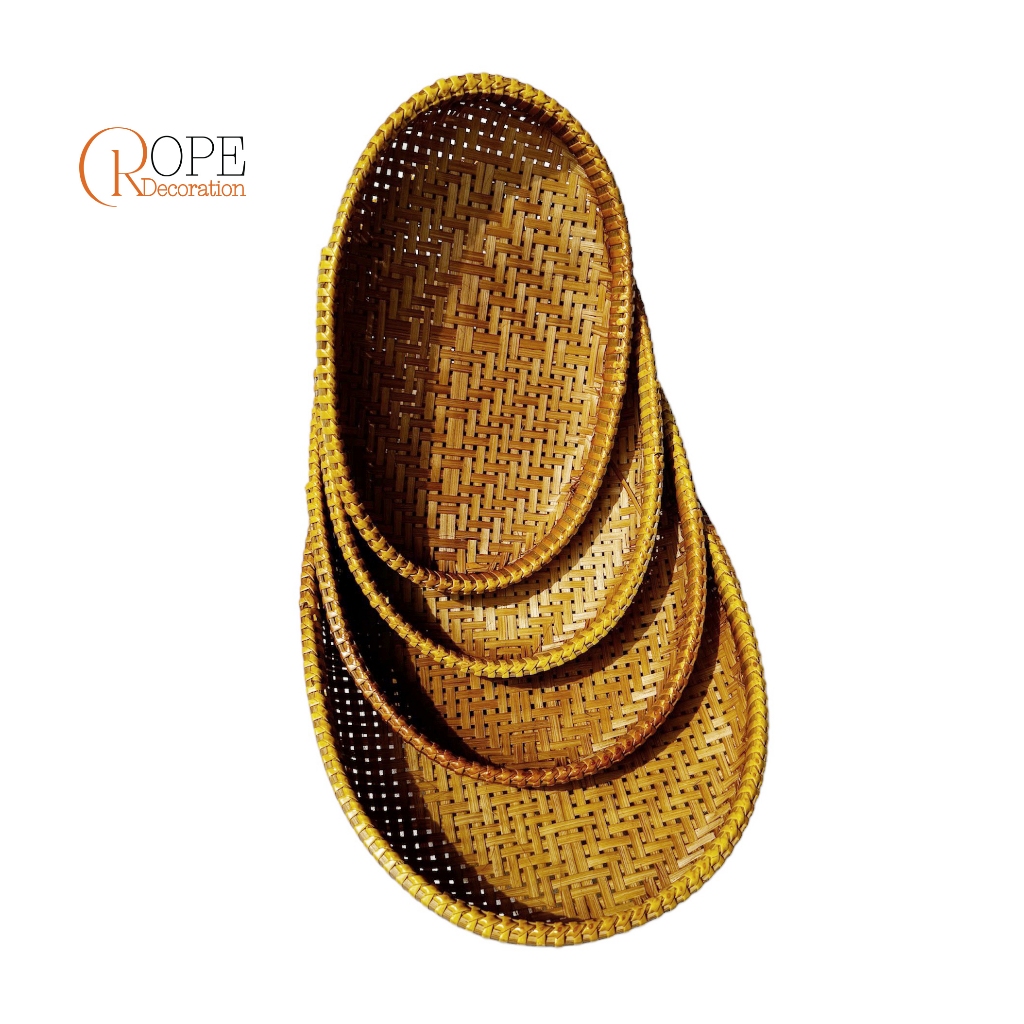 Rổ tre oval - rá tre bầu dục trang trí decor, đựng đồ ăn - hàng đẹp ...