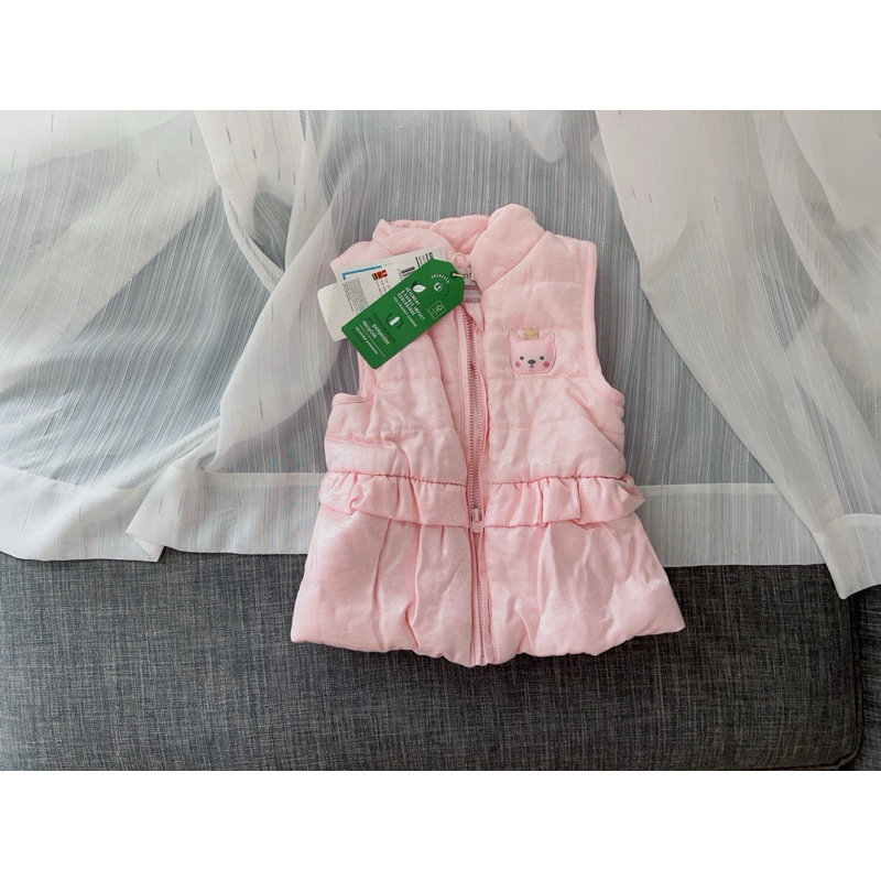 Áo Phao Gile Bé Gái Hồng Lấp Lánh Xuất Dư Xịn Size 3-9M (2-8kg) – Áo Khoác Ấm Cho Bé C3037