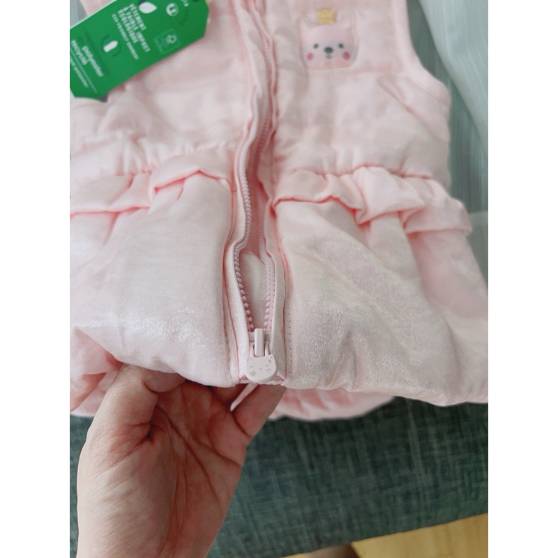Áo Phao Gile Bé Gái Hồng Lấp Lánh Xuất Dư Xịn Size 3-9M (2-8kg) – Áo Khoác Ấm Cho Bé C3037