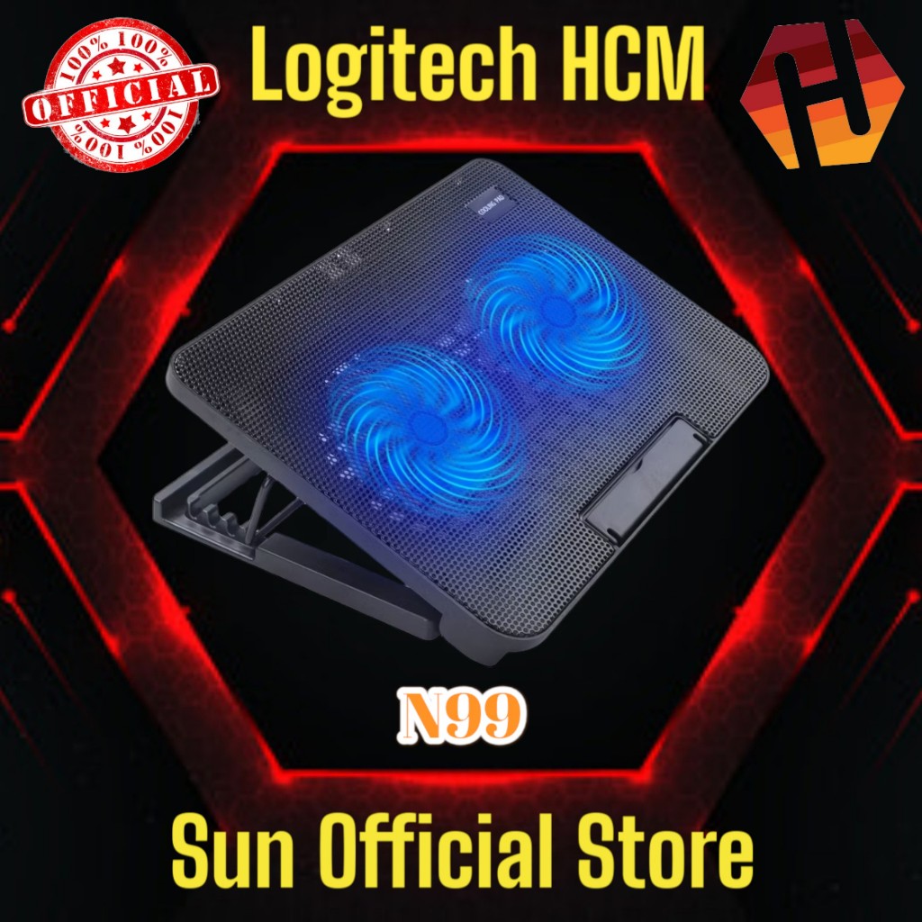 [Logitech_HCM] đế tản Nhiệt Laptop, Macbook N99 2 Fan Có Led - Điều ...