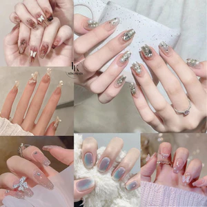 Set 24 Móng Tay Giả, Nail Box Nhiều Kiểu Xinh Xắn Có Keo Dán Móng Tiện Dụng