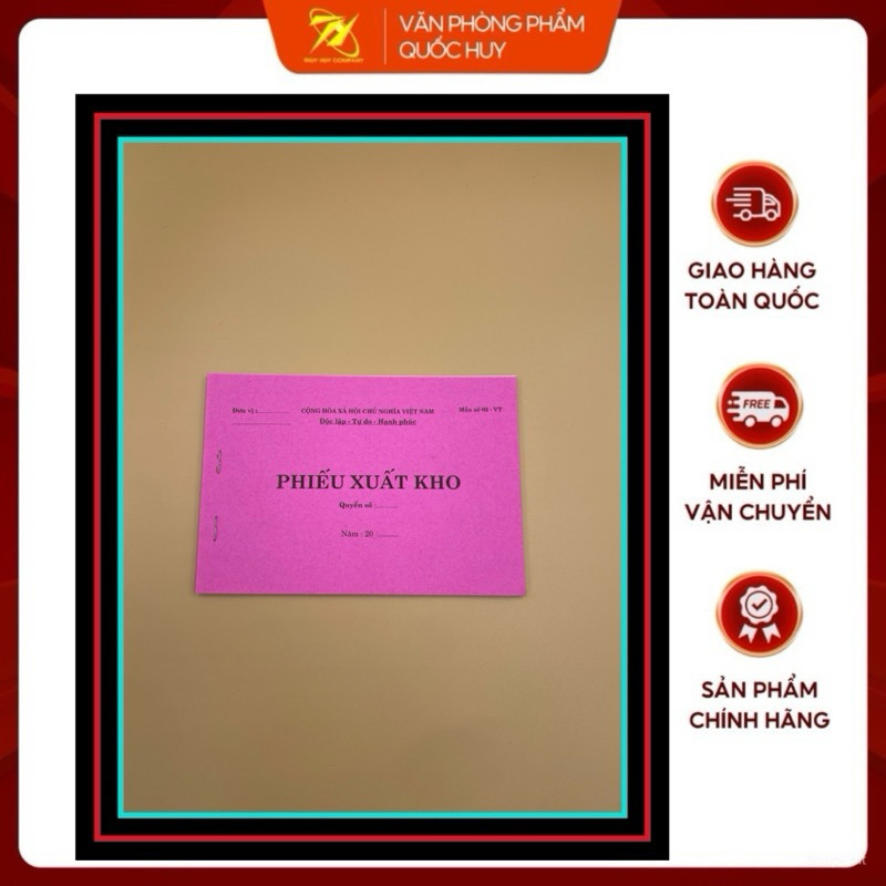 PHIẾU XUẤT KHO 1 LIÊN, A5 KT 13,3x19,5 GIẤY BB ĐL65 - VPP QUỐC HUY