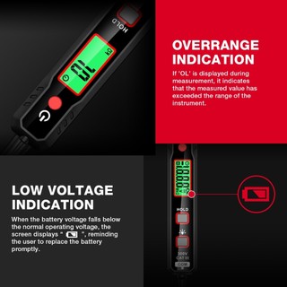 (Bảo hàng 1 năm)HABOTEST🔥 HT86B Máy dò điện áp ô tô DC AC 300V Máy dò mạch ô tô không tiếp xúc