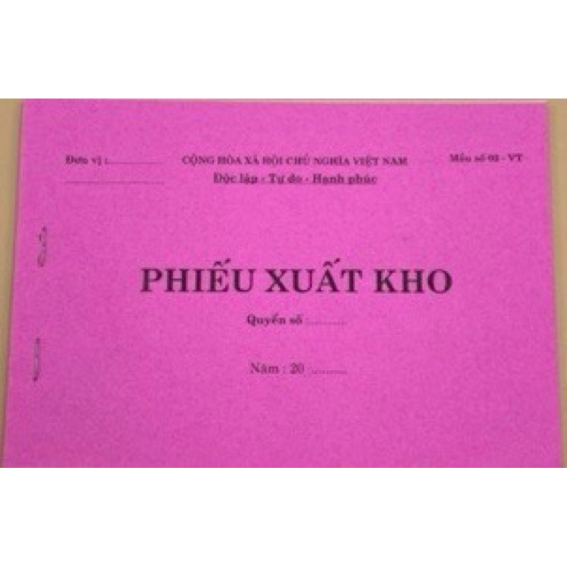 PHIẾU XUẤT KHO 1 LIÊN, A5 KT 13,3x19,5 GIẤY BB ĐL65 - VPP QUỐC HUY