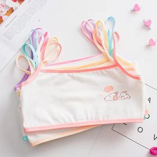 Áo Lót Cho Bé Gái 2 Dây Cotton Hoạt Hình, Áo Bra Học Sinh Mềm Thoáng Mặc Thoải Mái King Shop A-154