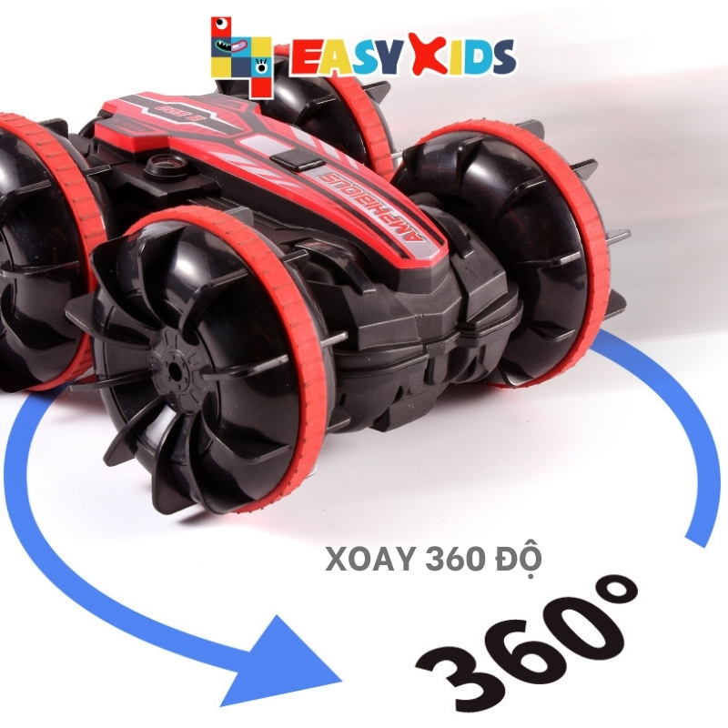 Xe Ô Tô Điều Khiển Từ Xa RC Xe Đồ Chơi Lội Nước, Chạy Trên Cạn Cực Ngầu Cho Bé