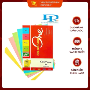 BÌA GIẤY MÀU A4 ONE ĐL160, 100 TỜ/1 TẬP, CÁC MÀU - VPP QUỐC HUY.