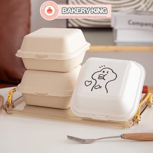 Combo 50 Hộp bã mía Bento Tiramisu vuông đựng bánh - BAKERY KING