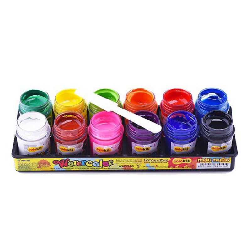 MÀU NƯỚC COLORKIT  WACO-03, WACO-05 TL 8 / 12 MÀU - VPP QUỐC HUY