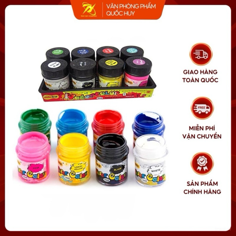 MÀU NƯỚC COLORKIT  WACO-03, WACO-05 TL 8 / 12 MÀU - VPP QUỐC HUY