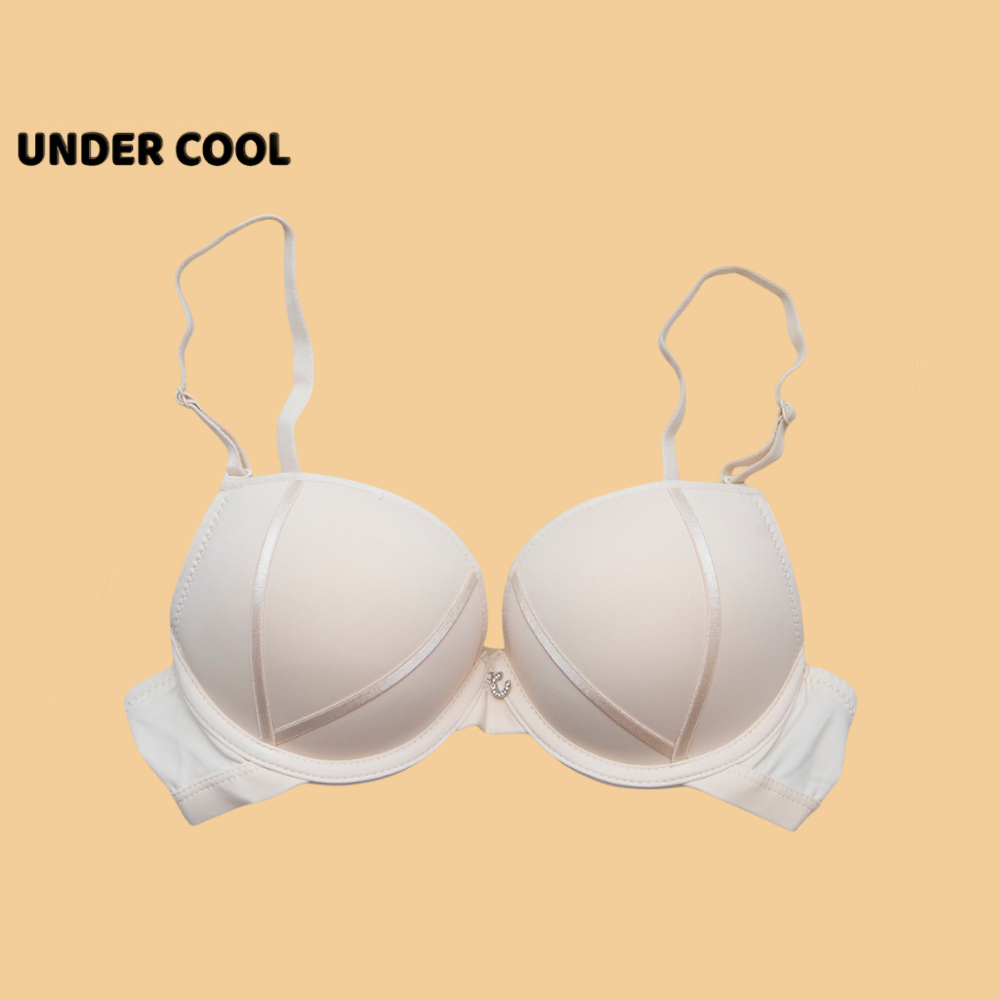 Áo Bra Nữ Đúc Su Đệm Mút Kép UNDERCOOL Áo Lót Nữ Đệm Vừa Phối Viền Nâng Đẩy Ngực Màu Đen Nâu Da AL52
