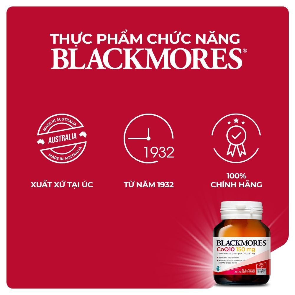 Viên uống Blackmores hỗ trợ duy trì sức khỏe tim chai 30 viên