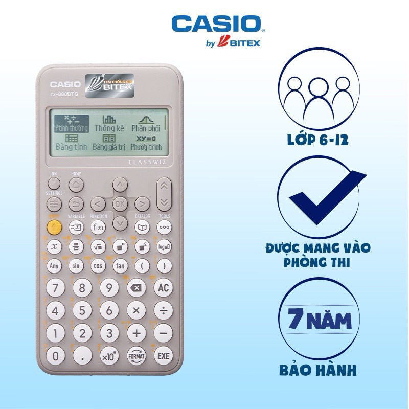 MÁY TINH FX 580VN X HÀNG CHÍNH HÃNG BẢO HÀNH 7 NĂM - VPP QUỐC HUY.