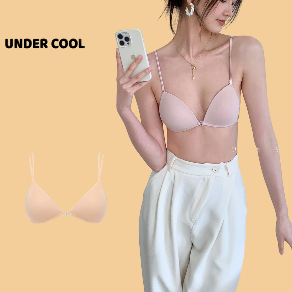 Áo Lót Nữ Đệm Mỏng Cài Trước UNDERCOOL Thoáng Mát Dây Mảnh Mặc Nhiều Kiểu Màu Đen Trắng AL50