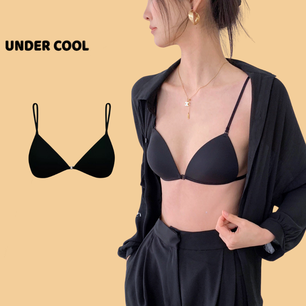Áo Lót Nữ Đệm Mỏng Cài Trước UNDERCOOL Thoáng Mát Dây Mảnh Mặc Nhiều Kiểu Màu Đen Trắng AL50