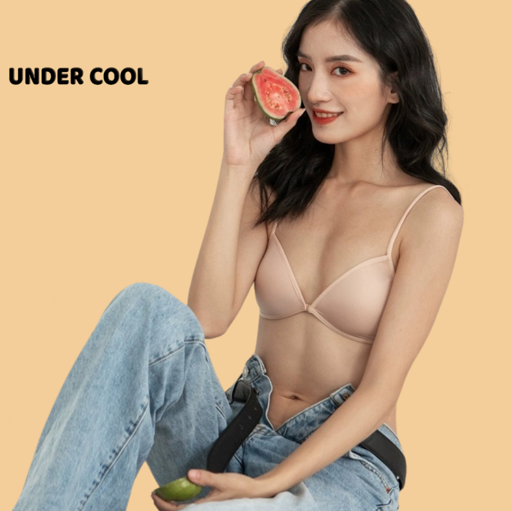 Áo Lót Nữ Đệm Mỏng Cài Trước UNDERCOOL Thoáng Mát Dây Mảnh Mặc Nhiều Kiểu Màu Đen Trắng AL50
