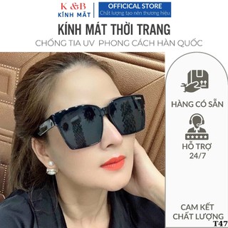 GIẢM SHOCK 50% - Kính Mát Nam Nữ chữ V Dáng Vuông Thời Trang chống tia UV400 Form Hàn Quốc - T47