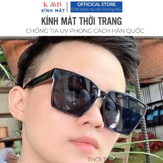 GIẢM SHOCK 50% - Kính Mát Nam Nữ chữ V Dáng Vuông Thời Trang chống tia UV400 Form Hàn Quốc - T47