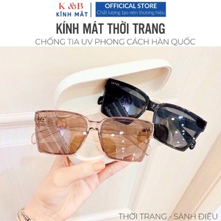 GIẢM SHOCK 50% - Kính Mát Nam Nữ chữ V Dáng Vuông Thời Trang chống tia UV400 Form Hàn Quốc - T47