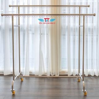 Sào phơi đồ inox đôi Tín Thành Phát, khung chắc chắn, bền bỉ, chống gỉ sét, dễ dàng lắp ráp