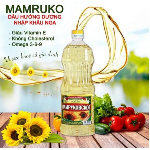 Dầu hướng dương Mamruko của Nga - Dầu ăn chiết xuất từ ​​hạt hướng dương