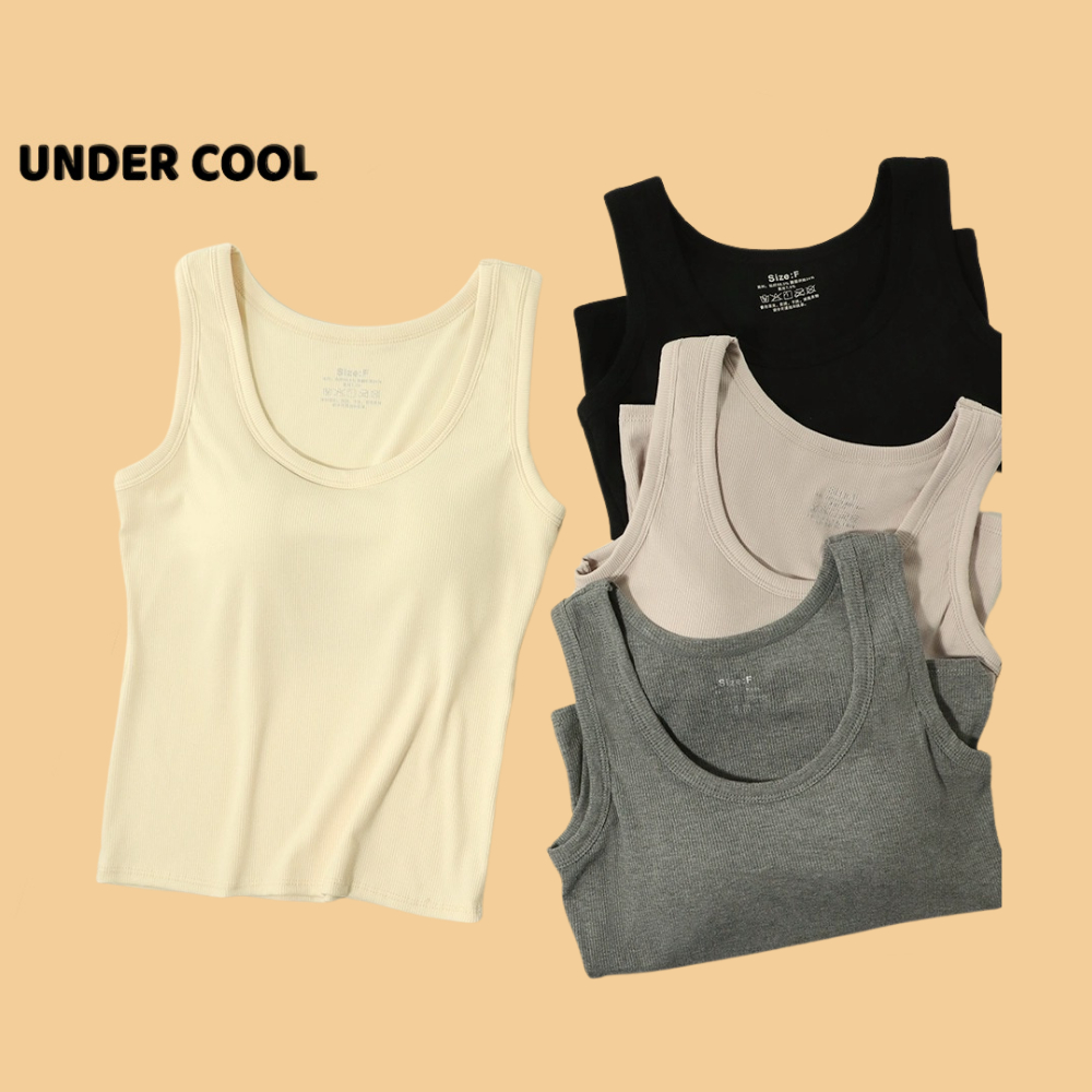 Áo 3 Lỗ Nữ Thun Tăm UNDERCOOL Form Nhỏ Slimfit Chất Mát 5 Màu Basic ABL24
