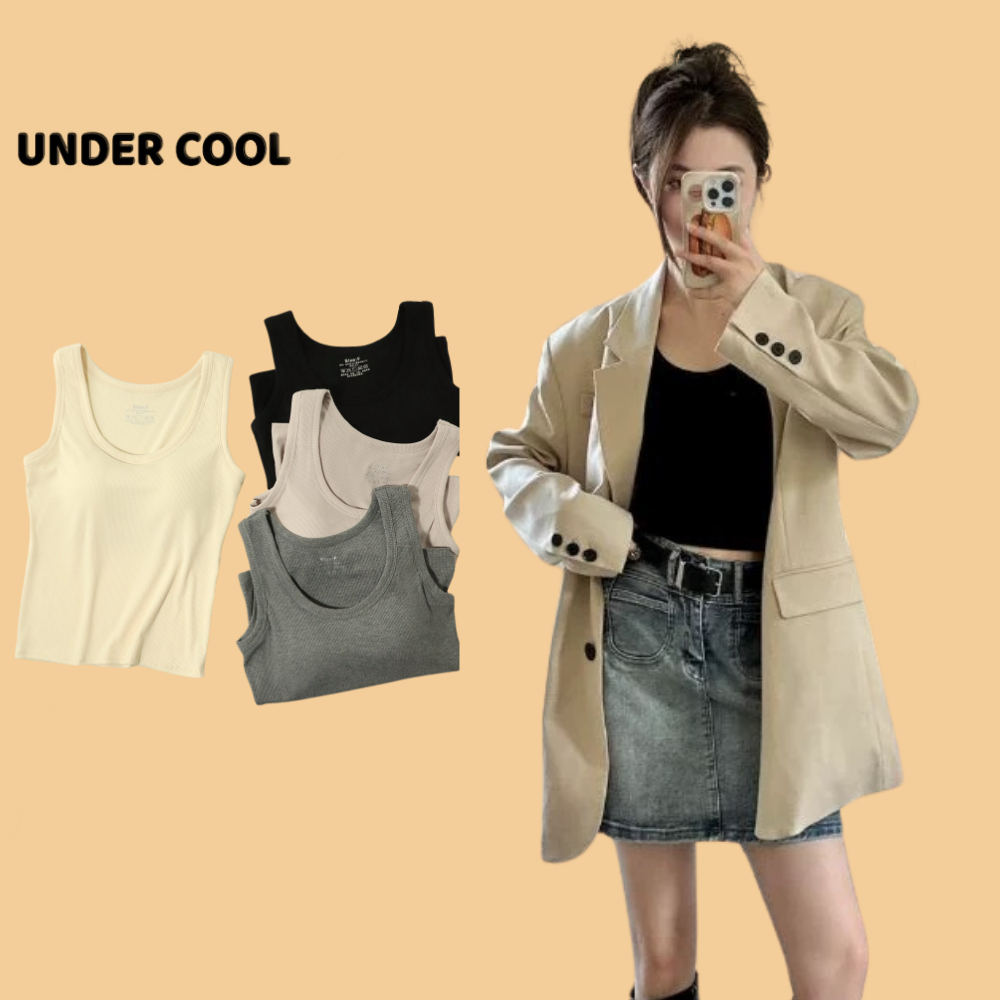 Áo 3 Lỗ Nữ Thun Tăm UNDERCOOL Form Nhỏ Slimfit Chất Mát 5 Màu Basic ABL24