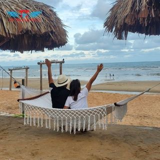 Lưới võng bãi biển Tín Thành Phát bền đẹp, sợi cotton êm ái, Thoáng Khí, dễ giặt