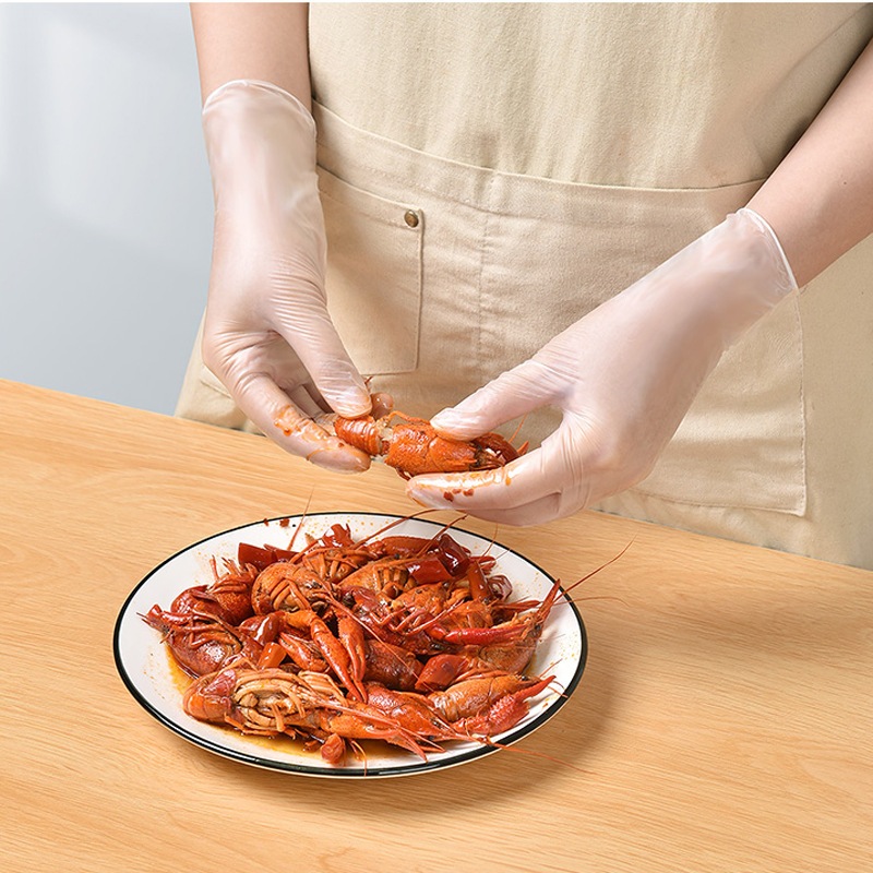 Găng tay làm bánh PVC hộp 100 chiếc (size M)
