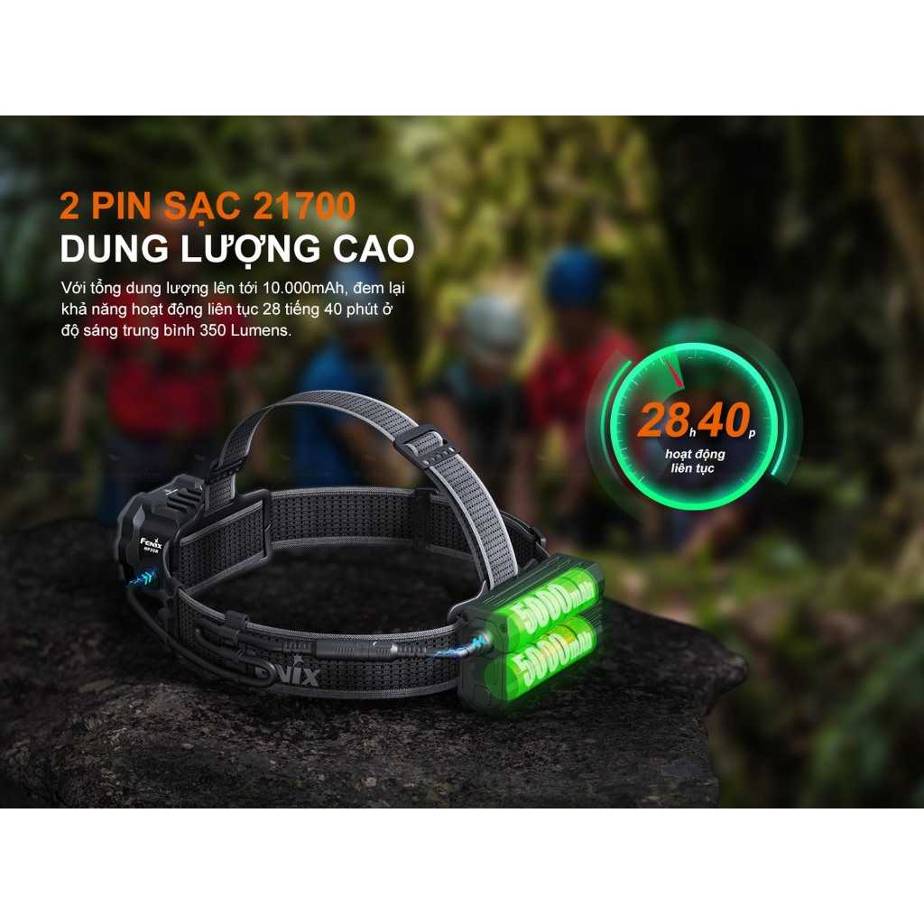 Đèn đội đầu Fenix HP35R Chính hãng (4000 lumens)