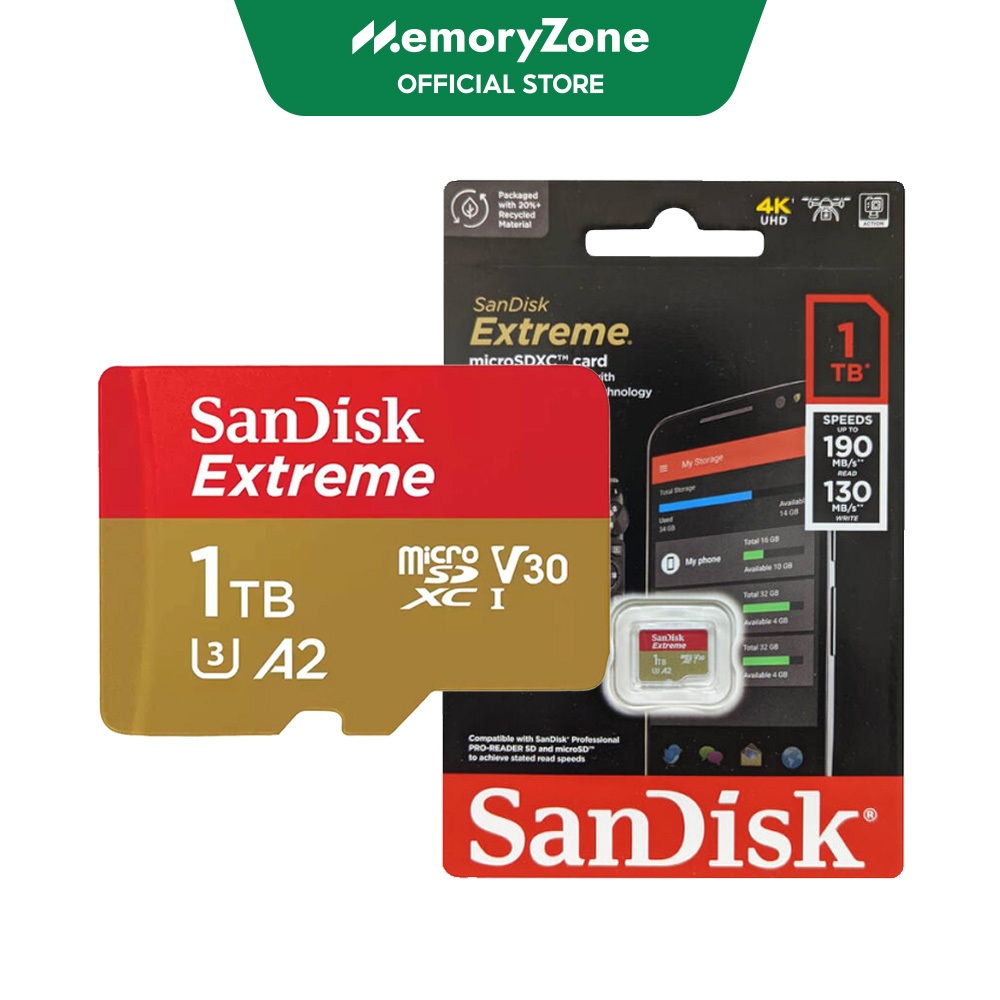 Thẻ Nhớ MicroSDXC SanDisk Extreme V30 A2 1TB 190MB/s SDSQXAV-1T00-GN6MN ...