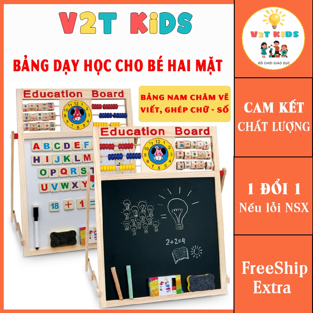 Bảng ghép nam châm hai mặt cho bé