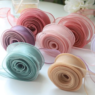Ruy băng voan 4cm viền sóng đuôi cá cuộn 9 mét gói quà buộc nơ trang trí bánh sinh nhật, bó hoa, gói quà, thắt nơ