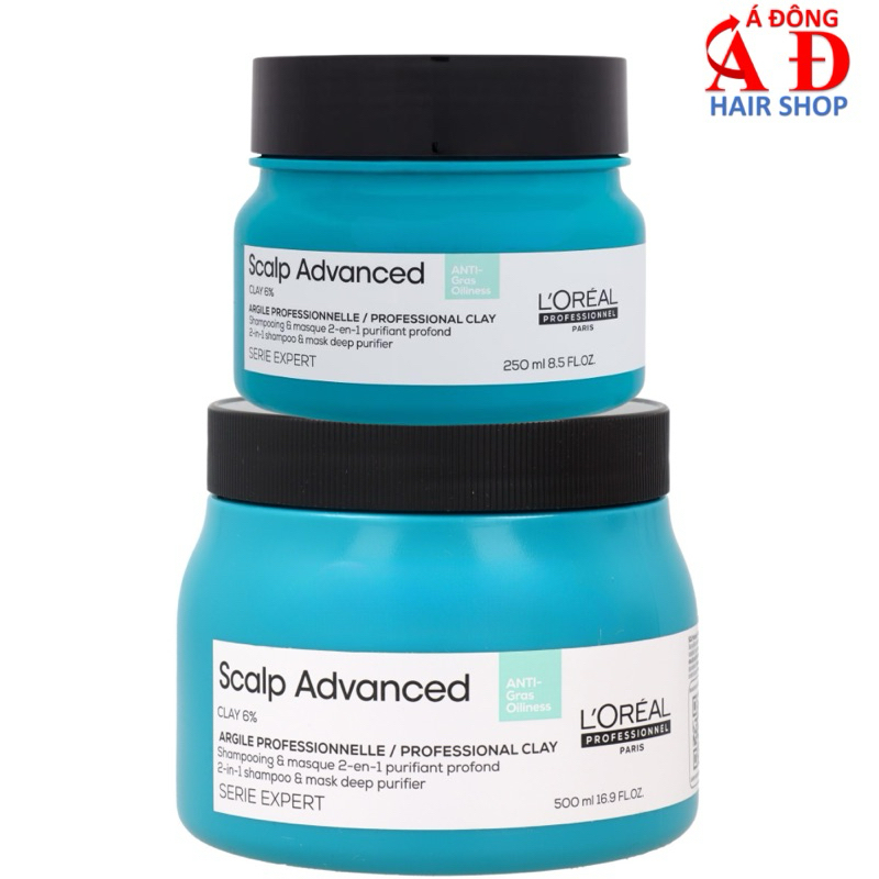 [LOREAL] Mặt nạ đất sét giảm bã nhờn cho tóc & da đầu dư dầu L'OREAL 2 in 1 Scalp Advanced