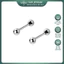 Khuyên tai bạc TLEE unisex bi hai đầu chốt ren nhiều size cá tính TLEE JEWELRY B0390