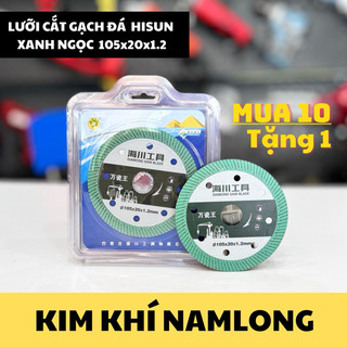 Lưỡi cắt đa năng HISUN 💪FREE SHIP💪 Lưỡi cắt bê tông gạch đá màu xanh 105x1.2x20mm H10083