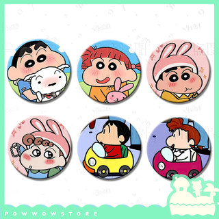 [Sẵn VN] Pin Ghim Huy Hiệu 57mm Chất Liệu Thiếc Không Rỉ Phủ Nhựa Hologram Phong Cách Nhân Vật Cute Shin Funny Moments