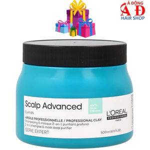 Mặt nạ đất sét giảm bã nhờn cho tóc & da đầu dư dầu L'OREAL 2 in 1 Scalp Advanced