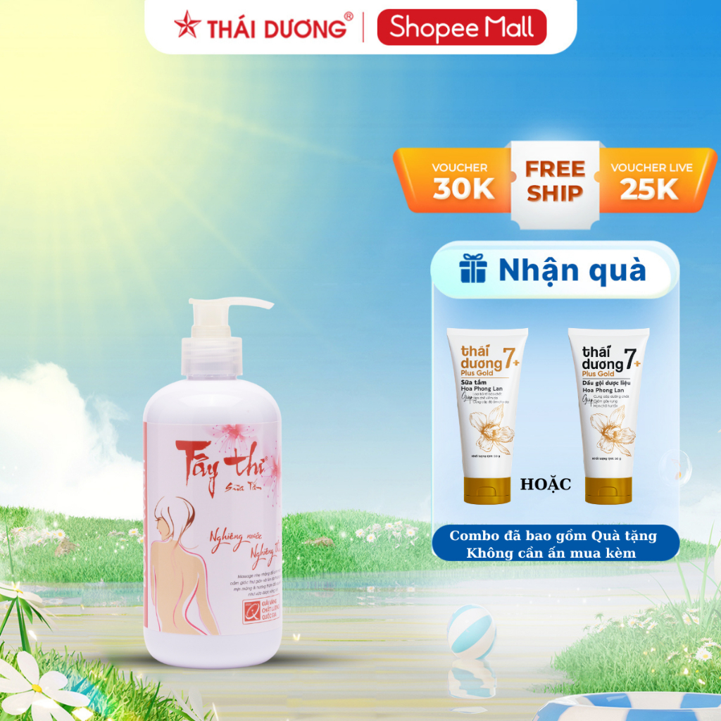 Ảnh Mua Sữa tắm Tây Thi (chai 500ml - Hoa anh đào) Tặng 1 Dầu gội 7 Plus Gold 50ml 4