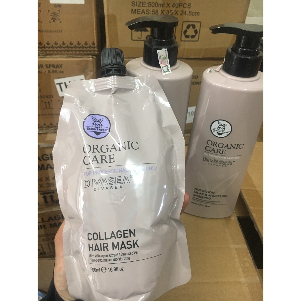 Kem Ủ, Hấp Tóc DivaSea Phục Hồi Tóc Hư Tổn Gãy Rụng | Made in Italy | 500ML