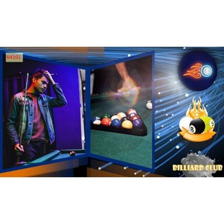 Tranh trang trí quán bi-a, quán billiards, club bida tranh 3D dán tường in trên chất liệu vải lụa(shop tặng kèm keo dán)