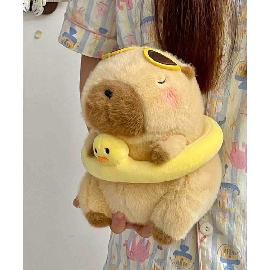 Gấu Bông Capybara đeo Phao Dễ Thương Sz 25Cm Quà Tặng Cho Bé