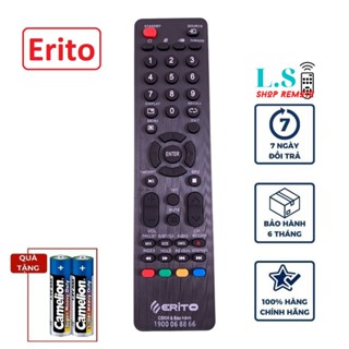 Điều khiển tivi Erito hàng chính hãng, mới 100%, remote tv erito ...