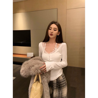 Áo kiểu nữ phối ren dài tay cổ vuông đính nơ phối dây đen trắng sexy sang chảnh VANISA CT068
