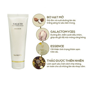 Sữa Rửa Mặt Dr Pepti Galacto Cleansing Foam 110ml
