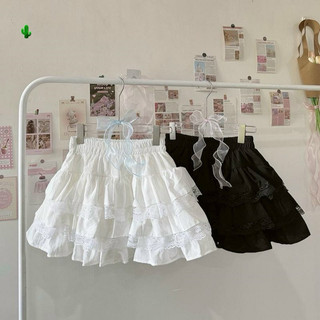 Chân váy bèo viền ren tennis 3 tầng phồng xòe lưng chun trắng đen có quần bảo hộ VANISA CV030