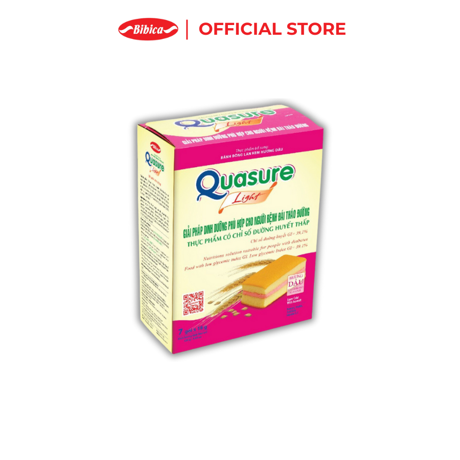 Ảnh Combo 3 Hộp Bánh Bông Lan Quasure Light Bibica 126g - Thực phẩm cho người ăn kiêng, tiểu đường 3